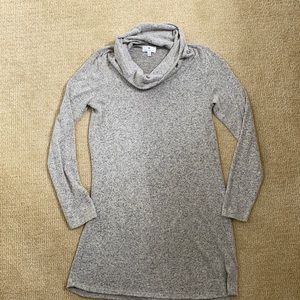 Socialite medium gray cowl neck dress